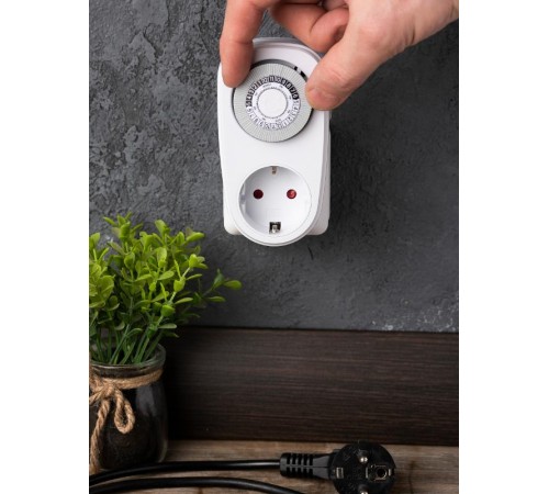 Розеточный механический таймер SMT-48p 16A суточный EKF PROxima  SMT-48p  EKF