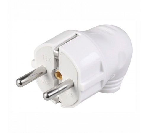 Вилка разборная угловая с з/к 16А белая ВПу11-01-Ст  EVP11-16-01-K01  IEK