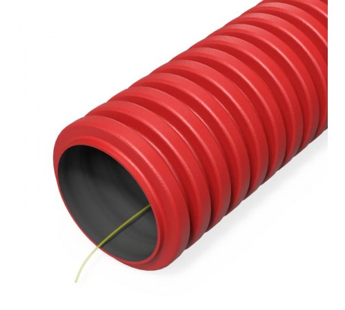 Труба гофрированная двустенная ПНД гибкая d32 мм тип 750 (SN57) с/з красная (50м/уп)   PR15.0259  Промрукав