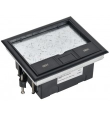 PRIMER Лючок напольный 8 модулей (45*22,5 мм) IP20 черный  PM-LN12-08-O-20-K02IEK