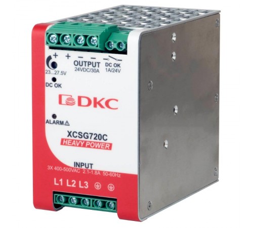 Источник питания "HEAVY POWER", трехфазный, 720Вт, 30А, 24В  XCSG720C  DKC