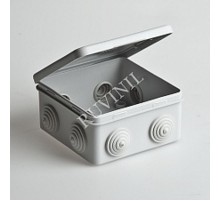 Коробка распределительная для о/п, 100х100х50мм (откид.крышка)  67045  Рувинил