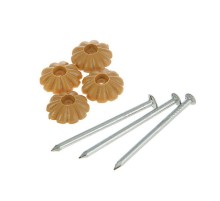 Гвоздь с декор. шляпкой (светло-коричневая) (80 шт) - пакет   106223  Tech-KREP