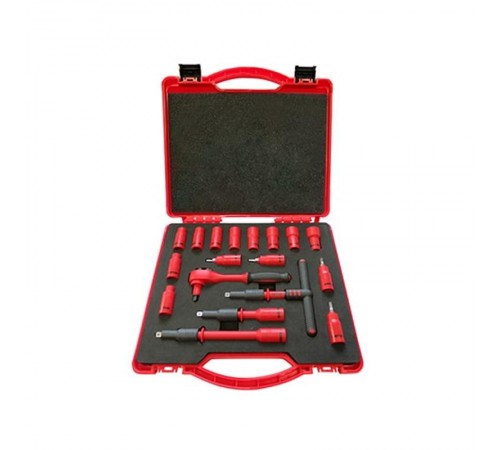 Набор электрика диэлектрический 1000В, 1/4", 18 пр., VDE, SHTOK  376268  КЭАЗ