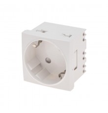 Розетка электрическая 45x45, CEE 7/4, 2K+3, 16A, белая  11-8977  REXANT