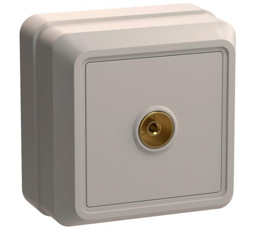 ОКТАВА кремовый Розетка 1-местная телевизионная РТВ20-ОКм EAO10-K33-DC  GENERICA