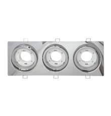 Светильник встраиваемый GX53R-3ST-C металл под лампу GX53 230В поворотный тройной хром  4690612021584  IN HOME