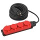 Удлинитель силовой UK-4e-3x1,5-10m-IP44(KG) с заземлением 4 розетки каучук 10м КГ 3х1,5мм2 IP44  Б0057586  ЭРА