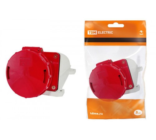 Розетка 145 стационарная 3Р+РЕ+N 125А 380В IP54   SQ0602-0009  TDM