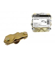 Зажим диагональный латунный 2-х болтовой ЗДЛ14 стержень D14  - полоса 40х4/пруток 25-95 мм2   SQ2401-0020  TDM