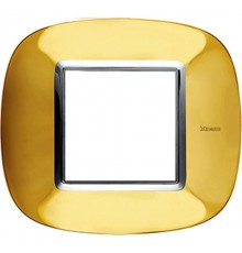 Axolute декоративные накладки в форме эллипса, глянцевые, цвет золото, на 2 модуля  HB4802OR  Legrand