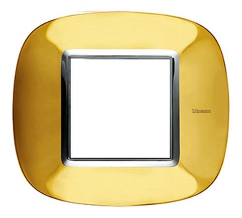 Axolute декоративные накладки в форме эллипса, глянцевые, цвет золото, на 2 модуля  HB4802OR  Legrand