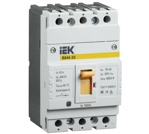 Авт. выкл. ВА44 33 3Р 100А 15кА  SVA4410-3-0100  IEK