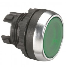 Головка с пружинным возвратом  22,3 - Osmoz - для комплектации - с подсветкой - с потайным толкателем- зеленый  024002  Legrand