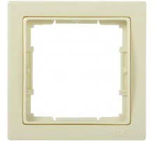 BOLERO Q1 кремовый Рамка 1-местная квадратная РУ-1-БК EMB12-K33-Q1  IEK