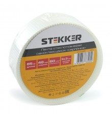 Лента уплотнительная "серпянка", 60 г/м*48 мм, 85 м, белая INTP11-6048-85  39913  STEKKER