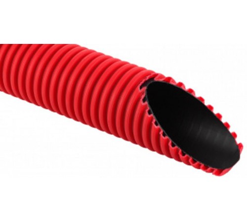 Труба двухстенная жесткая ПНД/ПНД 200/178,7мм красная(6м)  ТЖ-КЛ0-200К  Рувинил