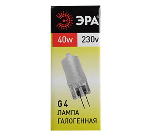 Лампа галогенная капсульная 40Вт 220В G4 JCD  C0039282  ЭРА