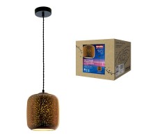 Светильник декор. подвесной, серия "Galassia" DLC-G443 E27 COPPER металл, стекло; цвет медный. d-260 мм, h-1210 мм.  UL-00001833  Fametto