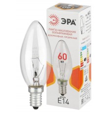 Лампа накаливания  B36 60Вт Е14 / E14 230В  свечка прозрачная  Б0066551  ЭРА