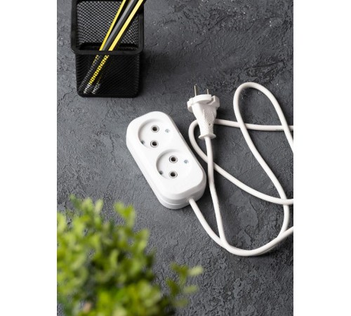 Удлинитель "Эксперт" 2 гнезда  3 метра 10А/2,2кВт без заземления ПВС 2х0,75  EKF PROximaUBA10-275-2-03EKF