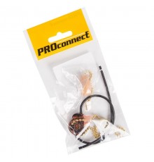 Выключатель для настенного светильника c проводом и деревянным наконечником "Gold" индивидуальная упаковка 1 шт. PROCONNECT  32-0104-9  PROconnect