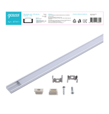 Профиль для ленты LED прямой - 2m 1/60  BT411  Gauss
