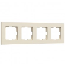 W0042962/ Электроустановочные изделия - Рамка на 4 поста Slab (айвори софт)  a062809  Werkel