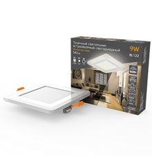 Светильник светодиодный встраиваемый Backlight BL122 Квадрат. Акрил, 6+3W, LED 3000K, 145*145,  BL122  Gauss