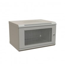 WR-TW-0645-SD-RAL7035 Шкаф настенный 19-дюймовый (19"), 6U, 367x600х450мм, перфор. метал. дверь с замком, цвет серый (RAL 7035)  521262  WRLine