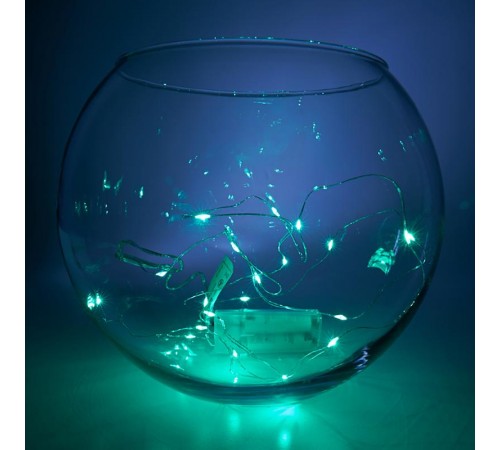 Светодиодная гирлянда CL570 линейная зеленый 2м + 0.5м с питанием от батареек  32366  Feron