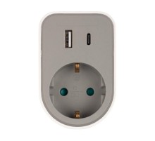 Адаптер AD-1GAC-gy USB, заземл.  .5064003  Jazzway