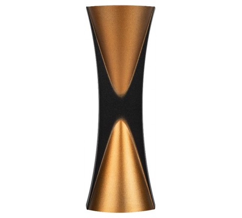 Декоративная подсветка WL43 BK+GD светодиодная 6Вт 3500К черный/золото IP54 для интерьера, фасадов зданий  Б0054422  ЭРА