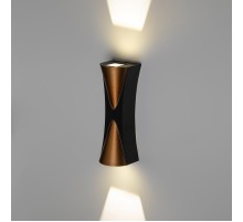 Декоративная подсветка WL43 BK+GD светодиодная 6Вт 3500К черный/золото IP54 для интерьера, фасадов зданий  Б0054422  ЭРА