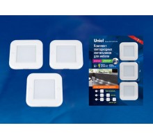 Светильник светодиодный накладной ультратонкий сенсор димм квадр ULM-F41-6W/4200K/DIM SENSOR IP20 WHITE 85х85х6,5мм 255Lm белый  UL-00002888  Uniel