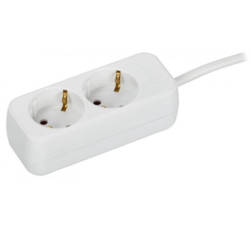 UMA Удлинитель У02 2 места 2P+PE 5м 3х1мм2 10А белый   UM-YP10-10-02-05-Z-K01  IEK