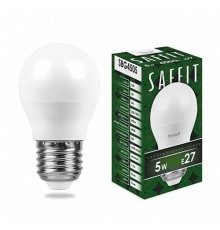 Лампа светодиодная SBG4505 5W 4000K 230V E27 G45  55026  SAFFIT