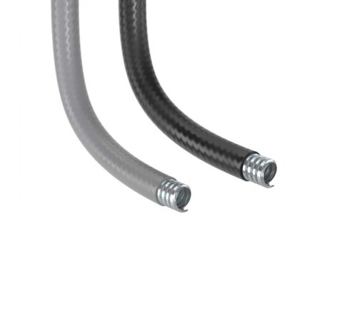 Металлорукав DN 10мм в гладкой ПВХ изоляции, Dвн 10,0 мм, Dнар 15,0, 50 м, цвет серый  6070R-10  DKC