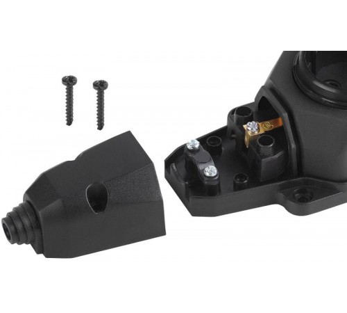 Колодка каучуковая с/з 2гн 16A IP44 черная K-2e-B-IP44 Б0044544  ЭРА