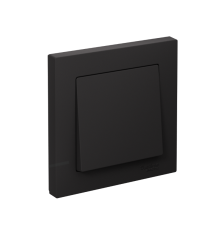 AtlasDesign Карбон Выключатель 1-клавишный сх.1, 10АХ, (в сборе с рамкой)  ATN001012  SE