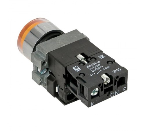 Кнопка BA51 с подстветкой 230В желтая NO IP65 PROxima  xb2-bw51-230-65  EKF