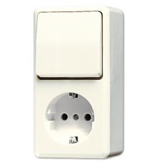 Штепсельная розетка SCHUKO для накладного монтажа с универсальным выключателем  676A  Jung
