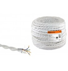 Ретро провод "Эко" TV + Internet витой, белый (45м)  SQ2803-0001  TDM