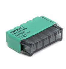 Клеммная колодка на 5 проводника до 2,5 кв. мм. на токи до 24А  DTP1-05-2.5SPS  DKC