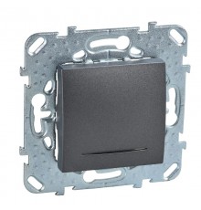 Unica TOP Графит Выключатель 1-клавишный (сх.1) с подсветкой  MGU5.201.12NZD  Schneider Electric