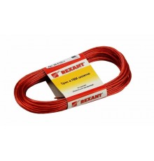 Трос стальной в ПВХ оплетке d=2,0 мм, красный ( моток 20 м)  09-5120-1  REXANT