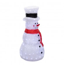 Акриловая светодиодная фигура Снеговик в шляпе 38х38х72 см, IP65, понижающий трансформатор в комплекте  513-282  NEON-NIGHT