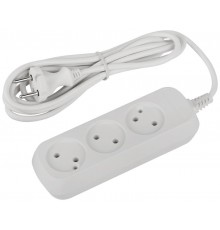 Удлинитель электрический ЭРА UDL-10-330 Greenline 3 розетки без заземления 3м ПВС 2x0.75мм2   Б0065072  ЭРА