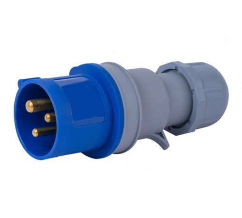 Вилка перен. 2Р+РЕ 16А 220В IP44 ВП-103  26100DEK  DEKraft