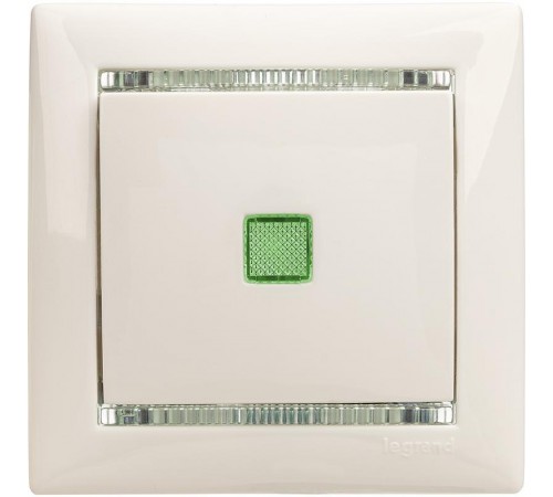 Valena Белый Выключатель 1-клавишный с подсветкой  774410  Legrand